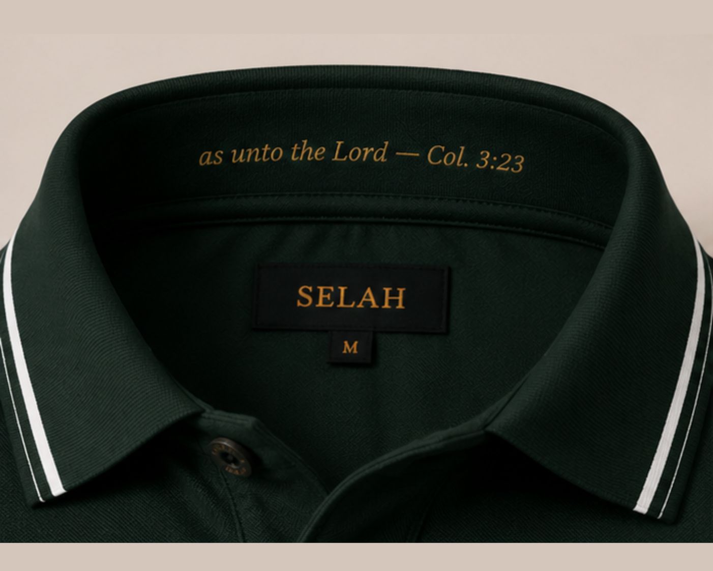 Hidden collar verse — as unto the Lord Col. 3:23
